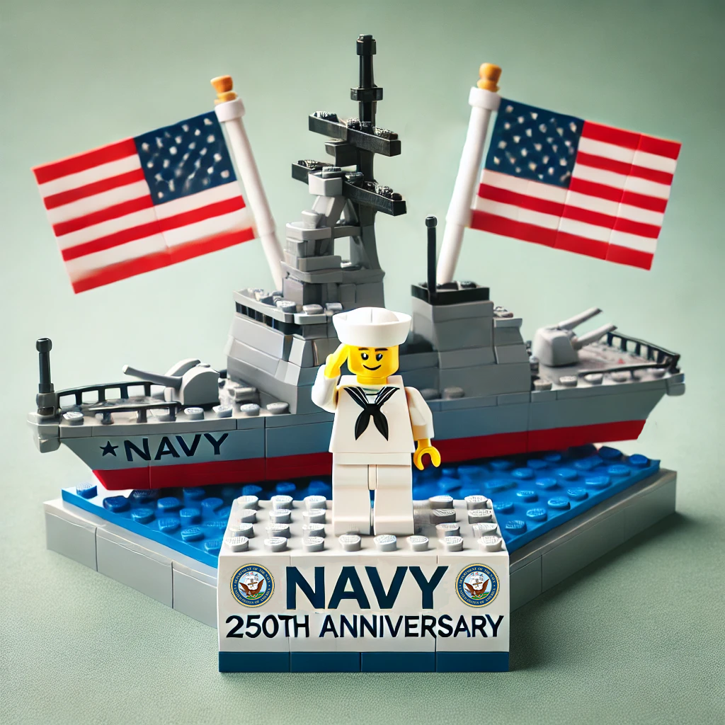 U.S. Military 250th Anniversary Patriotic Building Blocks - 100% Made in the USA