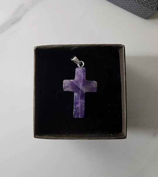 ✝️Handmade Crystal Cross Healing Heart