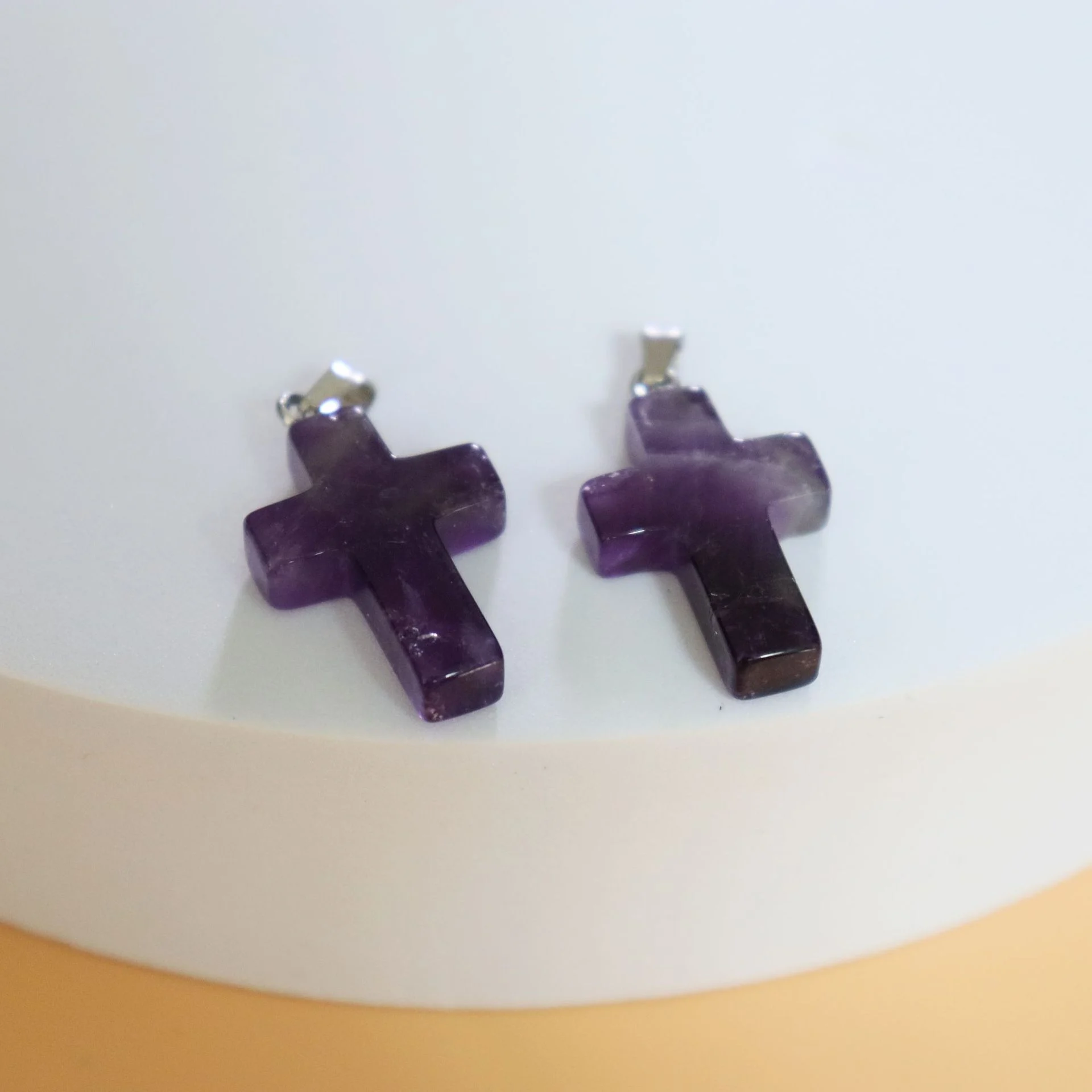 ✝️Handmade Crystal Cross Healing Heart