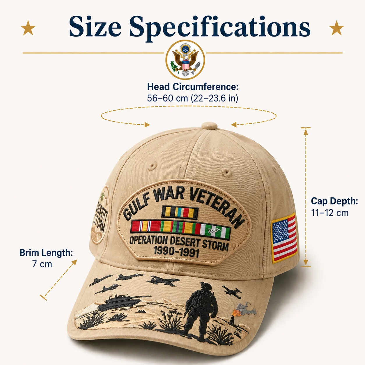 Last Day Promo: 49% OFF 🎖️ - Gulf War Veteran Tribute Cap