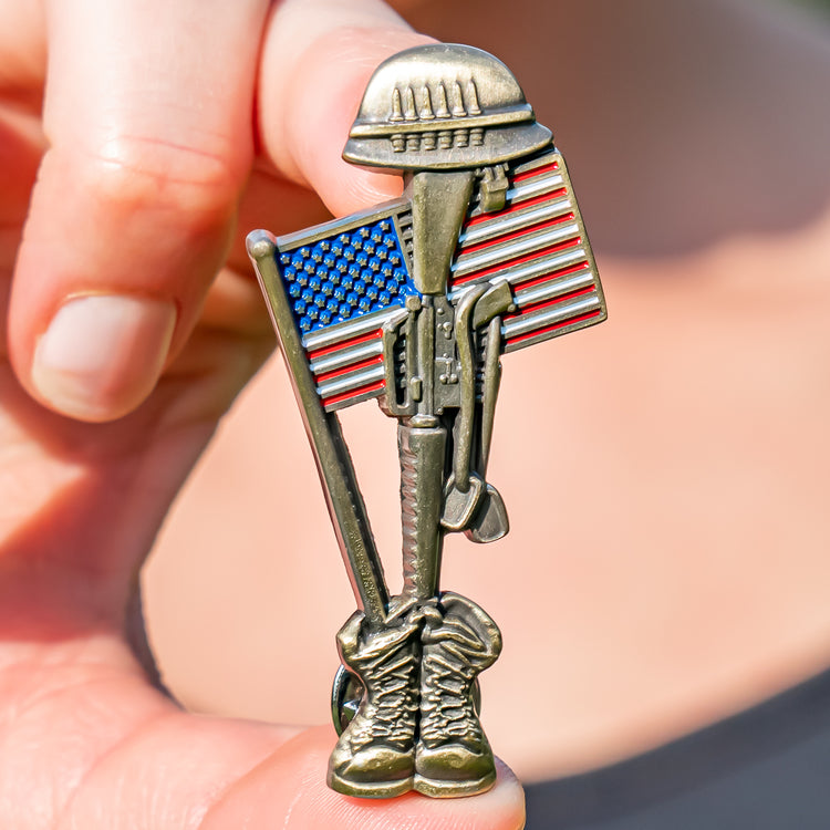 Handmade Soldier Memorial Pin - Made in America