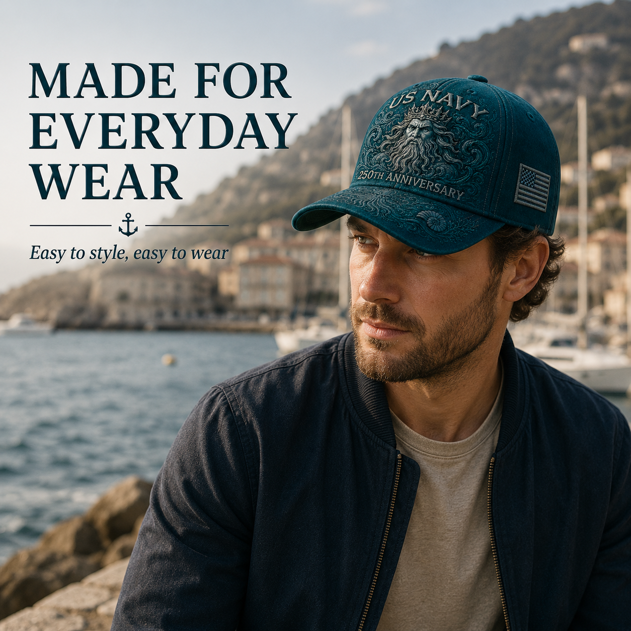 US Navy 250th Anniversary Sea-King Tribute Cap ⚓🌊