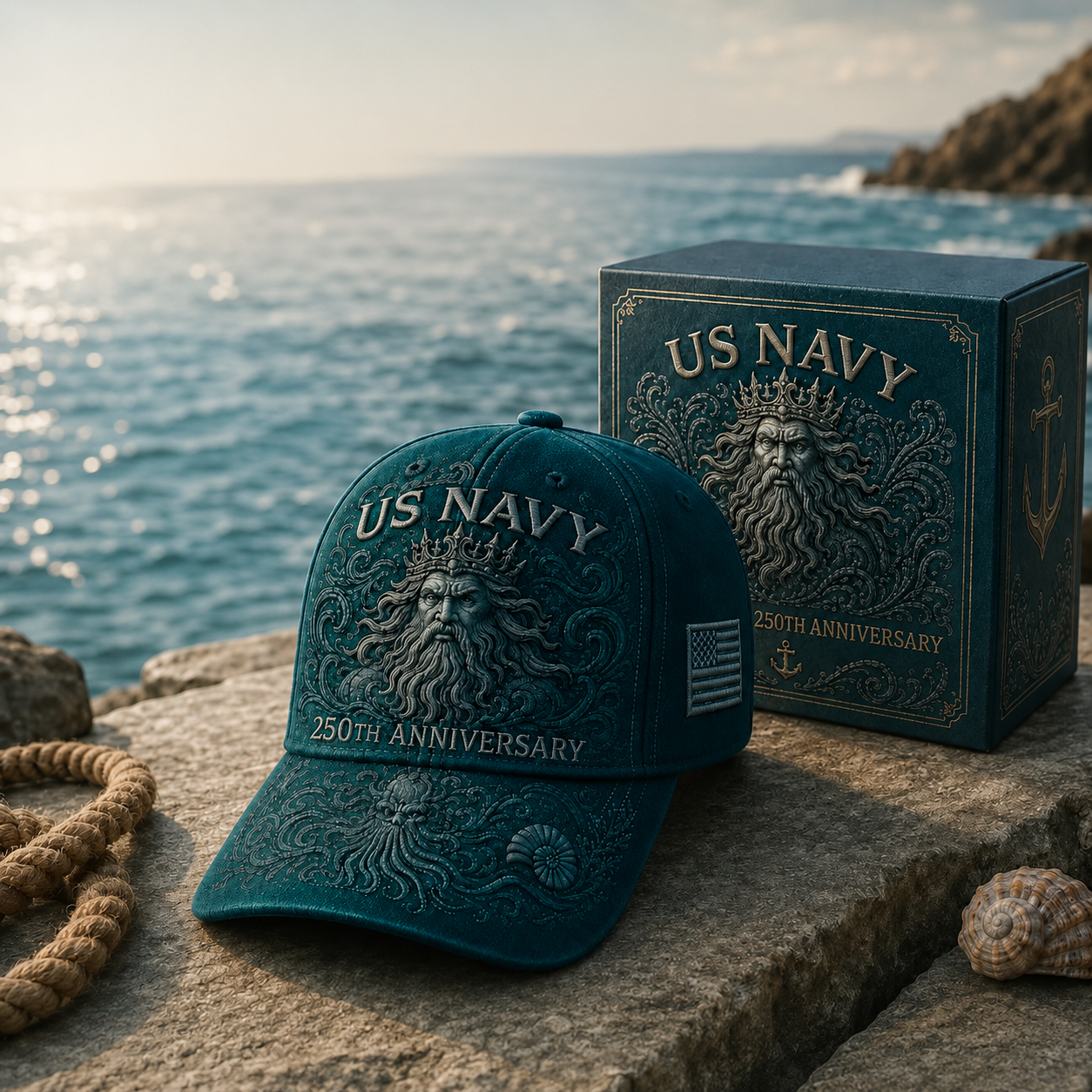 US Navy 250th Anniversary Sea-King Tribute Cap ⚓🌊