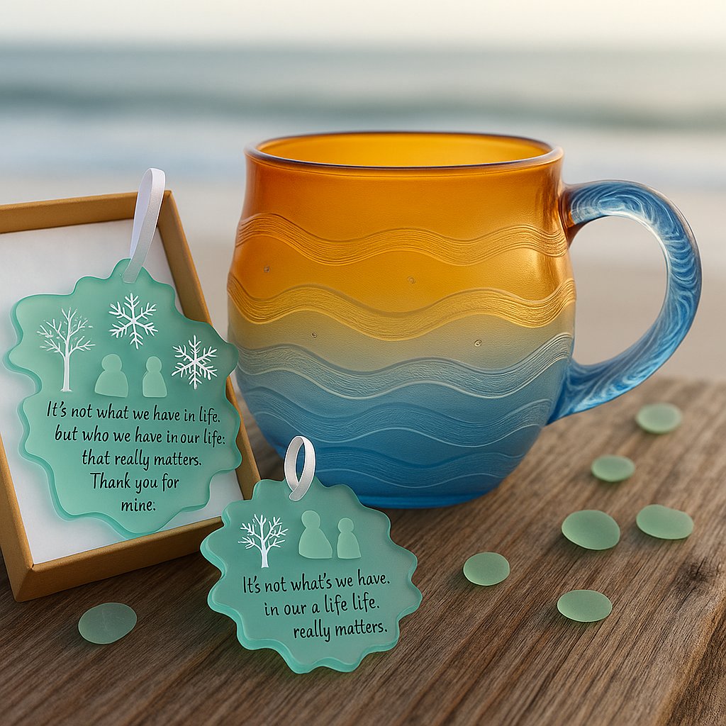 🌊Handmade Sea Glass Wave Cups