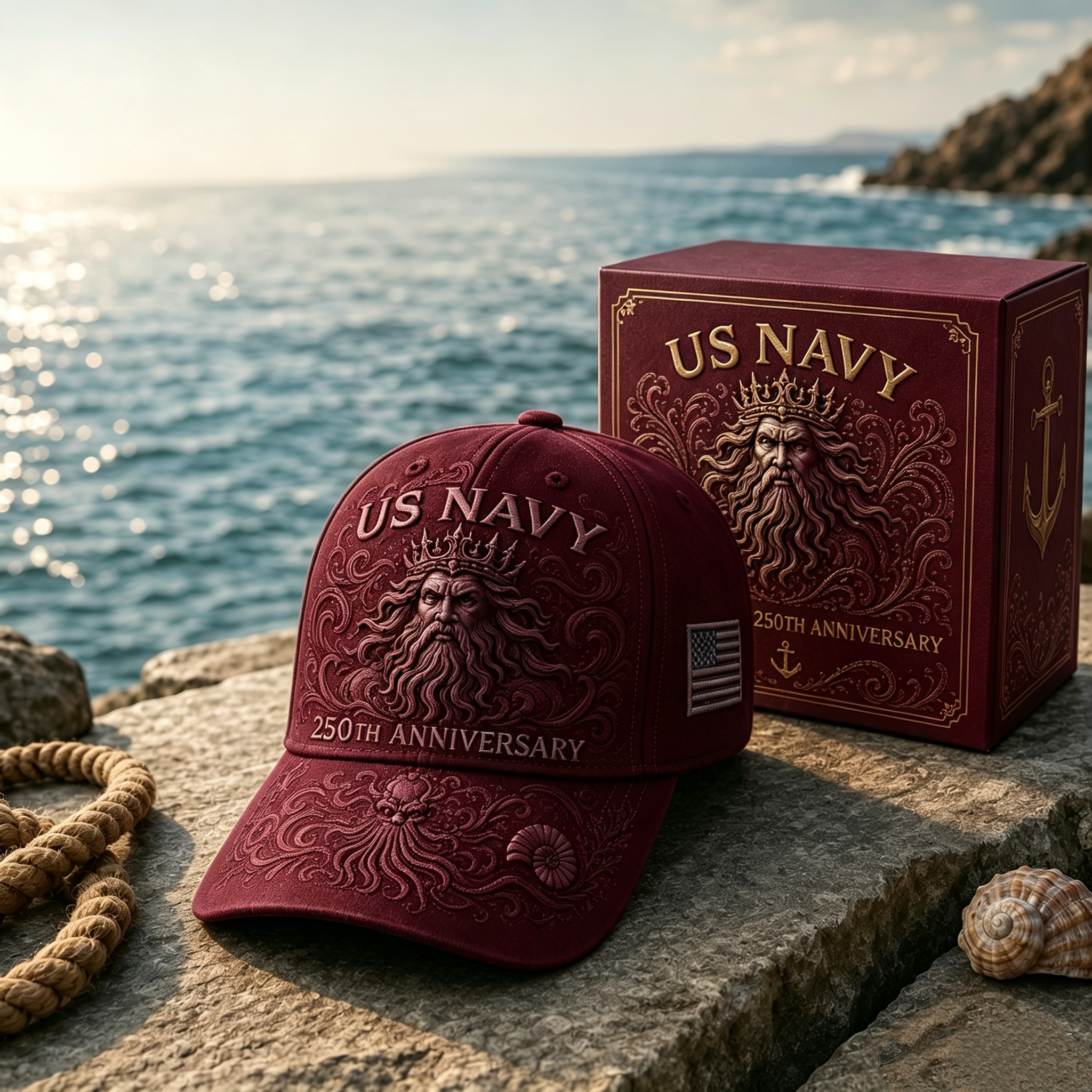 US Navy 250th Anniversary Sea-King Tribute Cap ⚓🌊