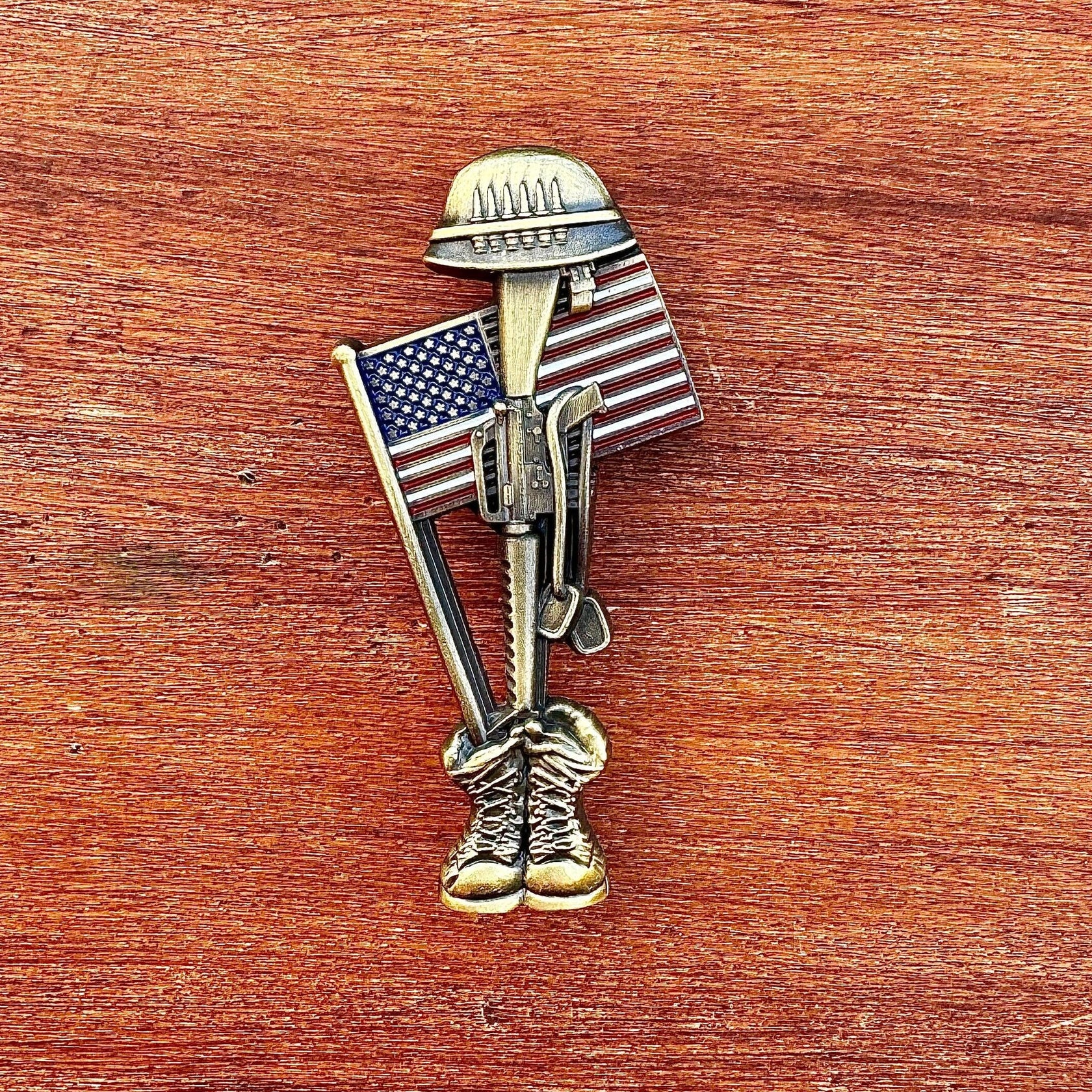 Handmade Soldier Memorial Pin - Made in America