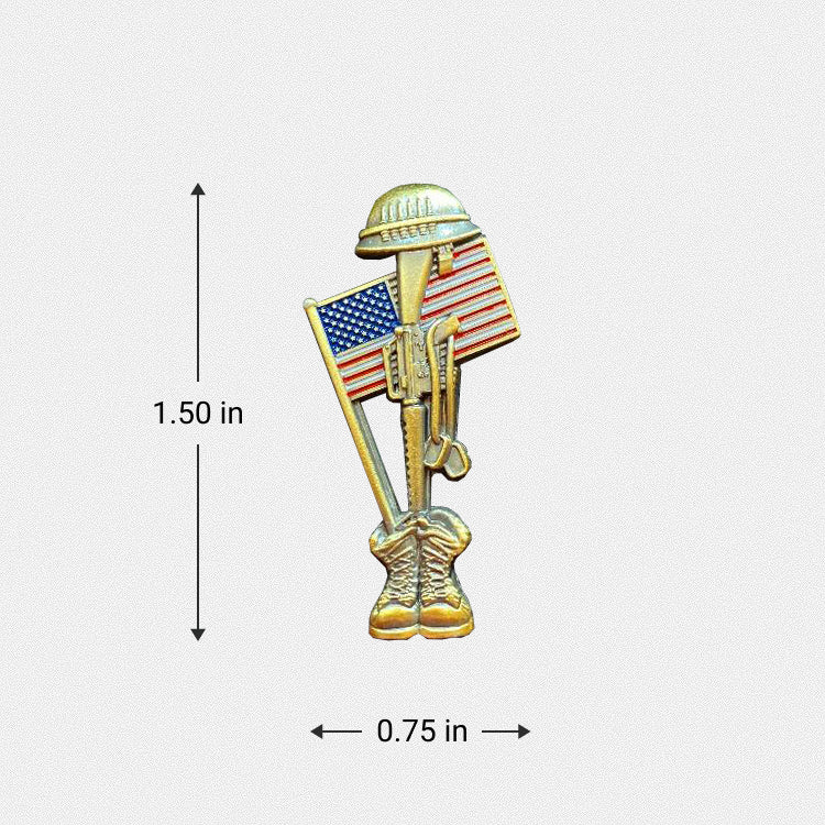 Handmade Soldier Memorial Pin - Made in America