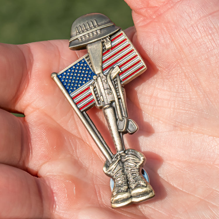 Handmade Soldier Memorial Pin - Made in America