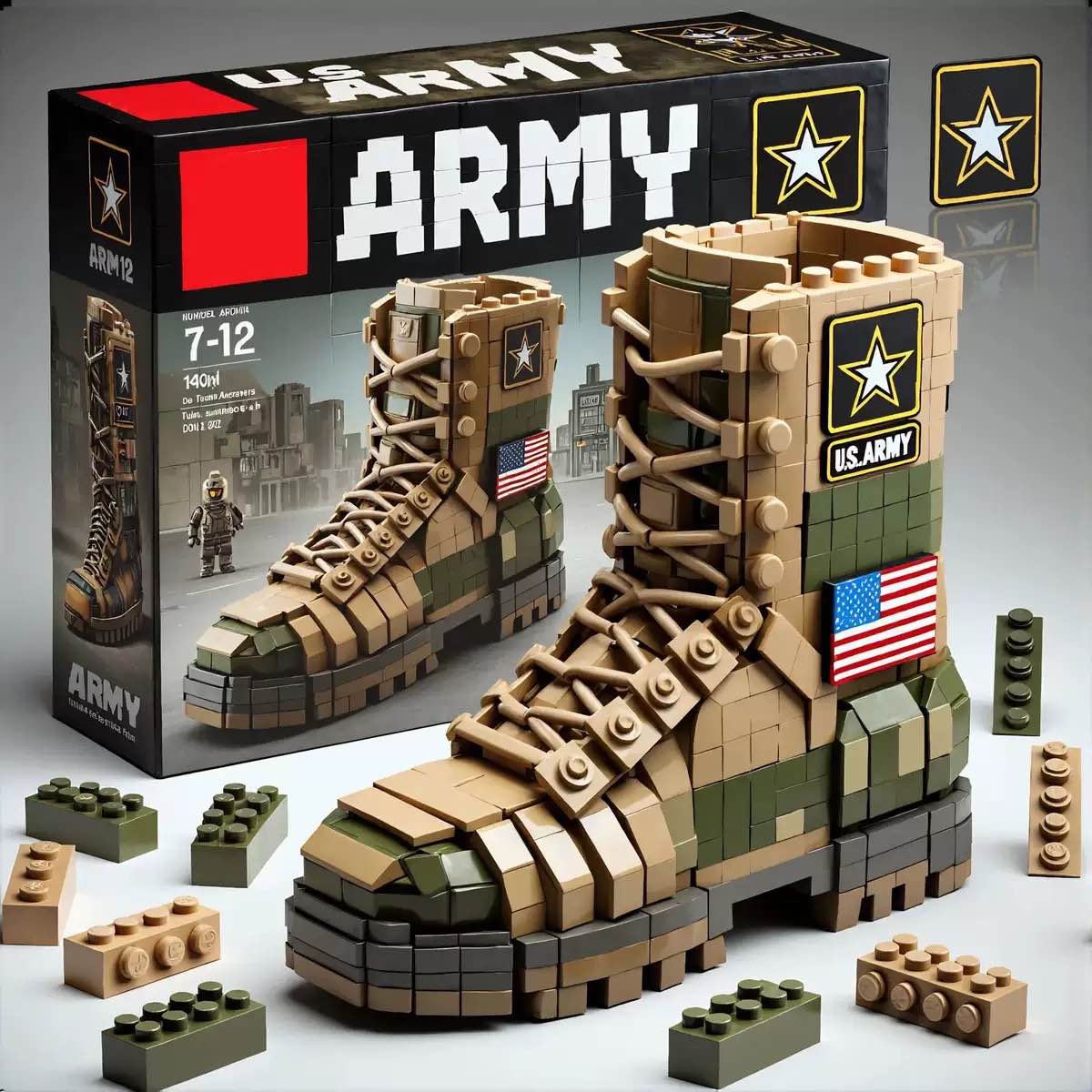 U.S. Military 250th Anniversary Commemorative Building Blocks - 100% Made in the USA