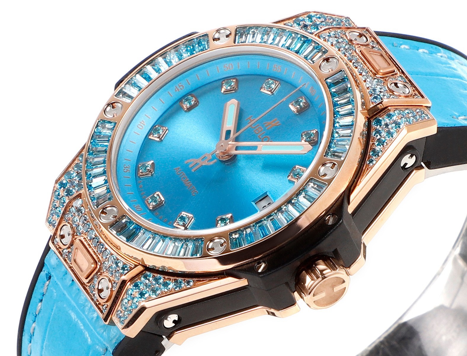 Hublot Big Bang One Click Rainbow Gemstone 39mm Automatic Ladies Watch