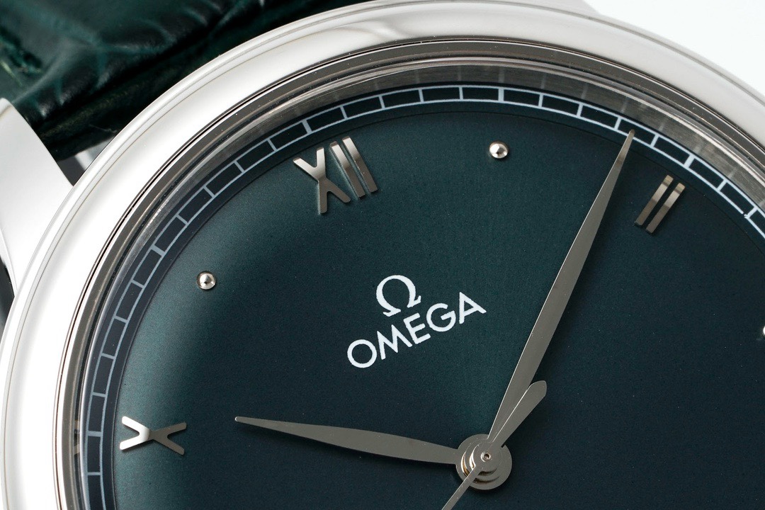 Omega De Ville Power‑Reserve Automatic Mechanical Watch, Genuine Calfskin Leather Strap