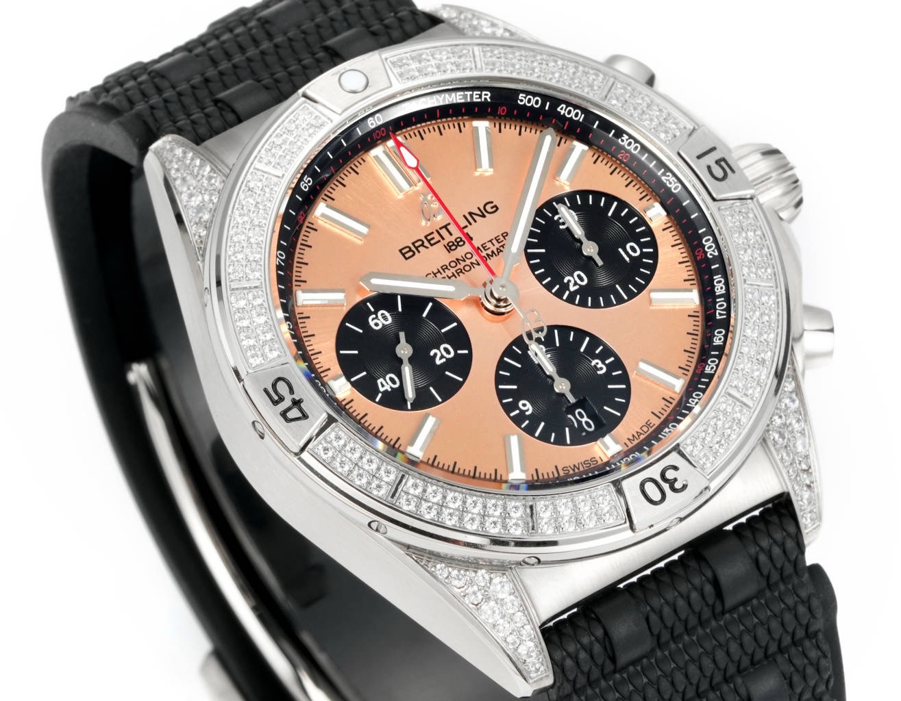 Breitling Chronomat Super Clone Watch | B01 Automatic Chronograph Movement, Diamond Bezel, 42mm
