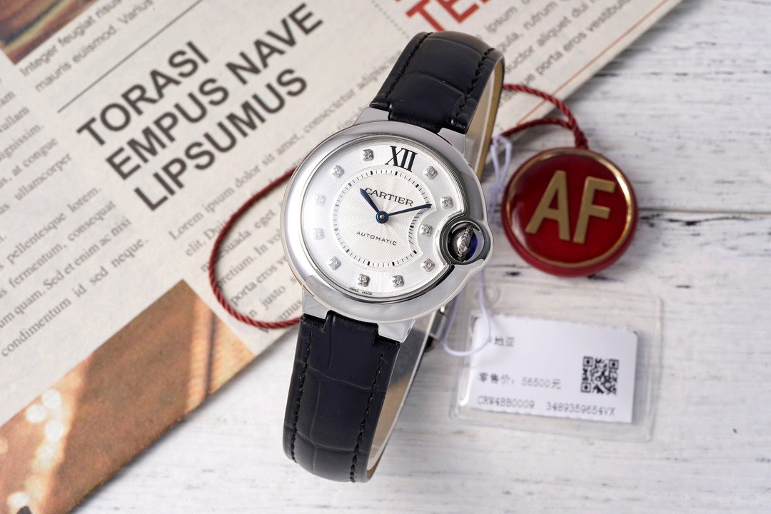 Cartier Ballon Bleu AF Upgraded 33mm Women Automatic Wristwatch