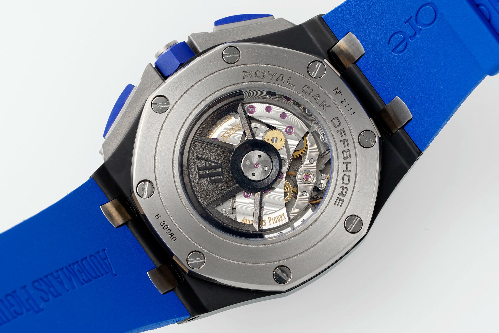 Audemars Piguet Ceramic Chronograph 44mm Sports Watch Rubber Strap