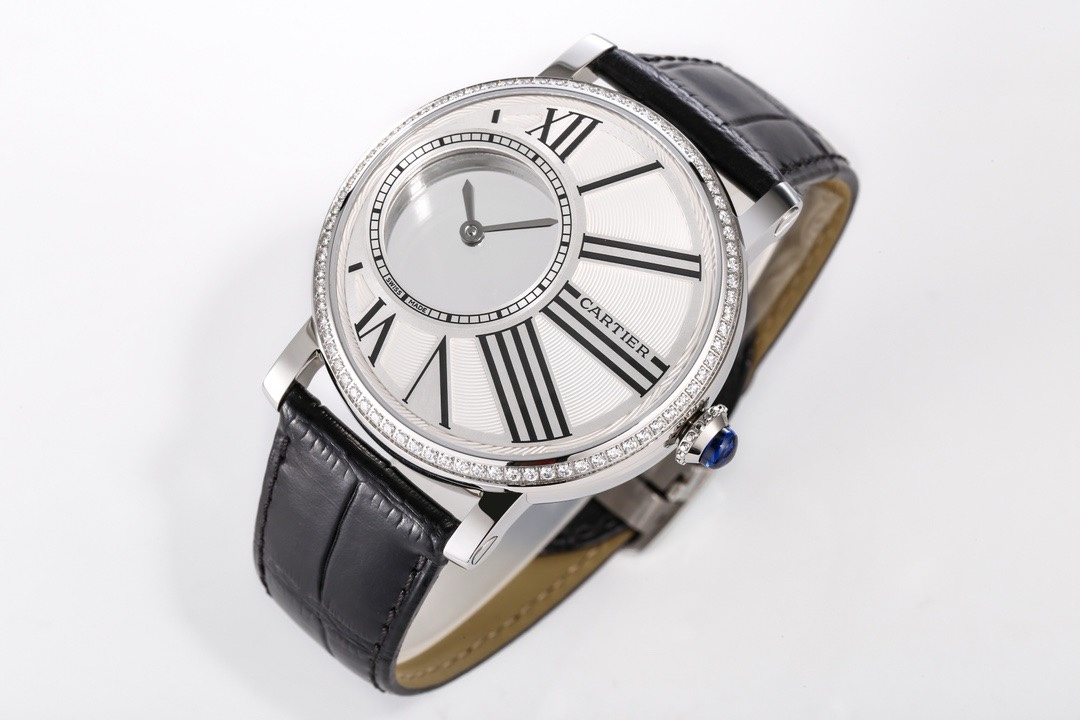 Cartier Rotonde de Cartier Mysterious Watch, Floating Hands Design, 42.5mm, MC 9981 Manual & Automatic Integrated Movement