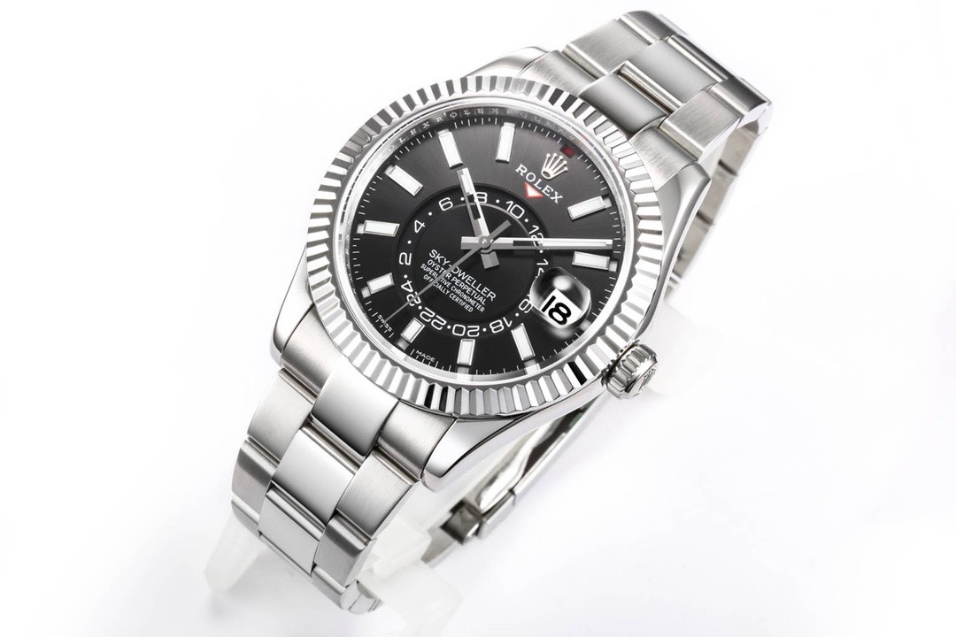 Rolex Sky‑Dweller Watch 42mm 904L Steel 9002 Automatic Movement Ring Command Bezel