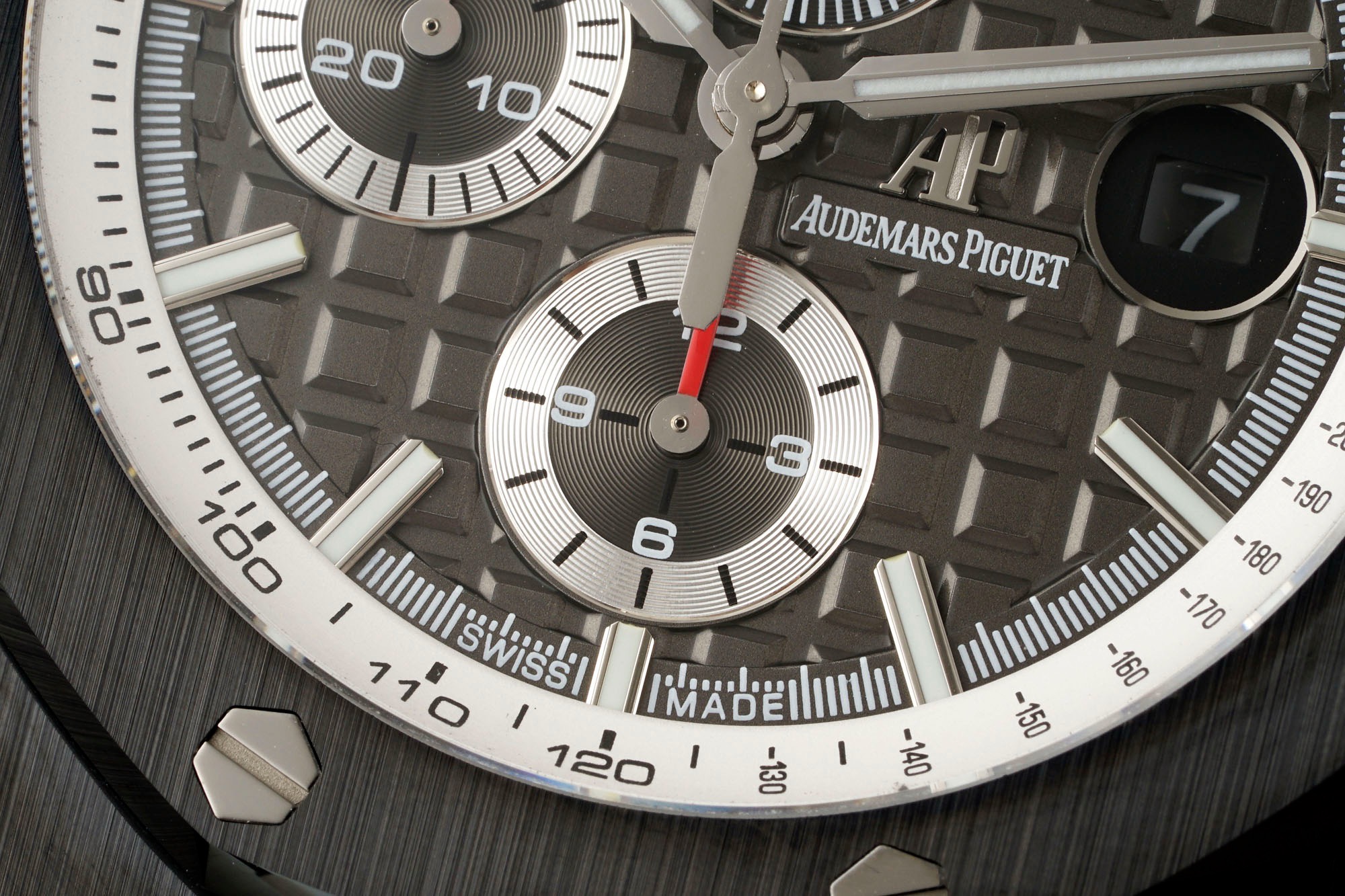 Audemars Piguet Ceramic Chronograph 44mm Sports Watch Rubber Strap