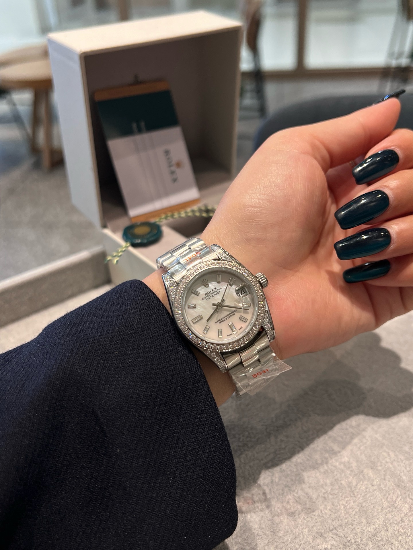 Rolex Datejust 31mm Women Watch, Hand-set Crystals Solid Steel Band Luxury Dress Watch