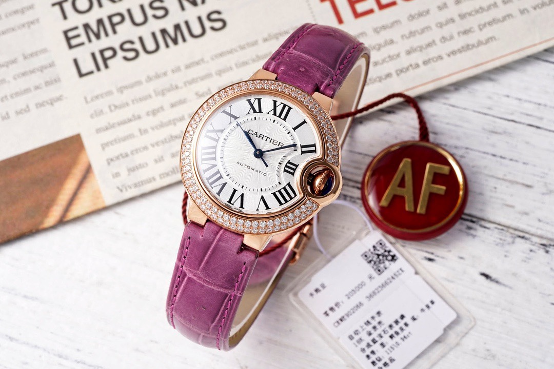Cartier Ballon Bleu AF Upgraded 33mm Women Automatic Wristwatch