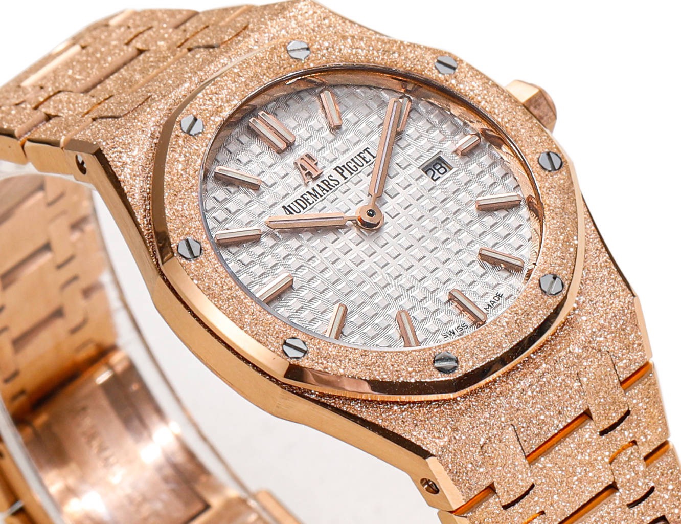 Audemars Piguet Royal Oak 33mm Frosted Gold Quartz Ladies Watch