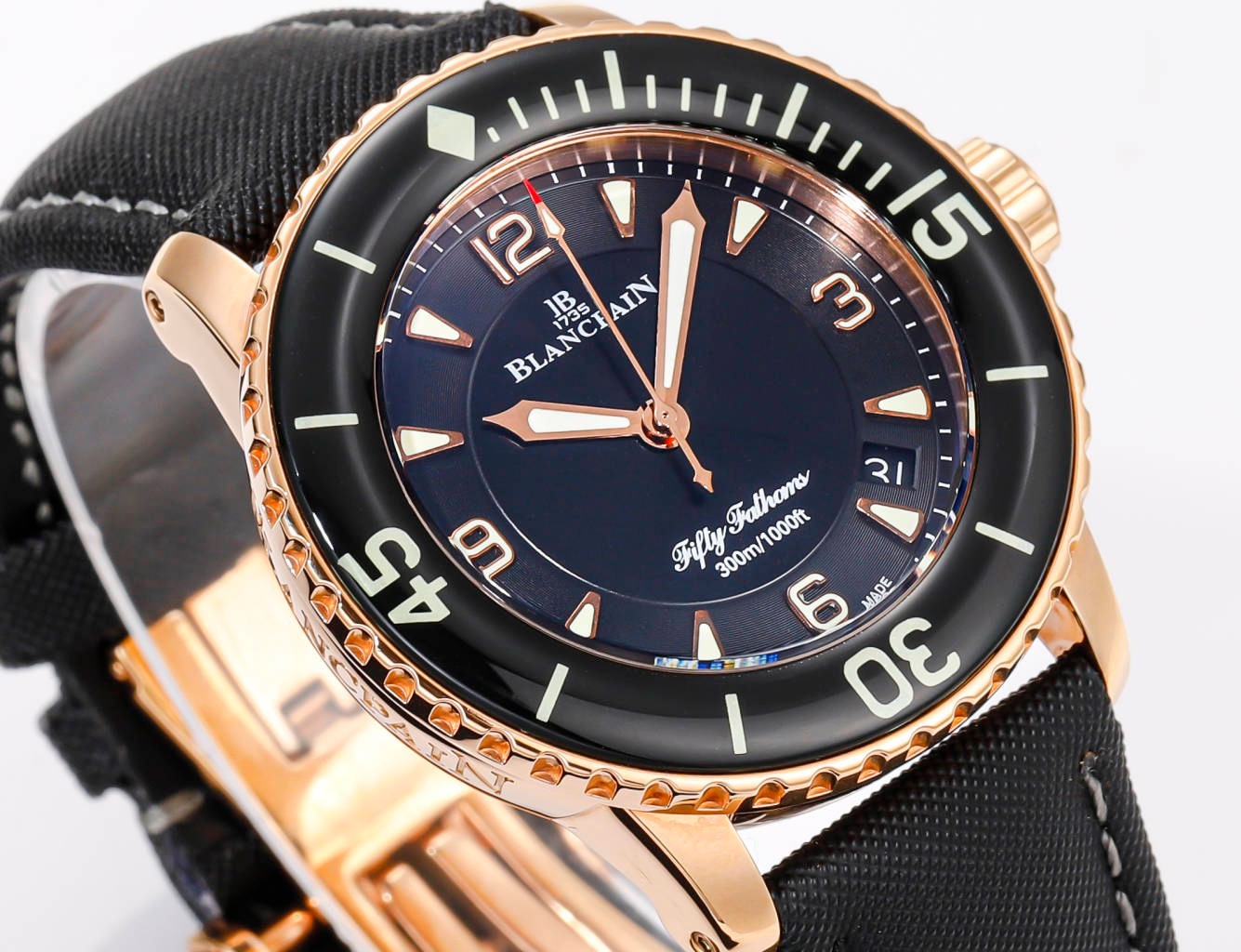 Blancpain Fifty Fathoms 45mm Automatic Diver Watch | Canvas Strap
