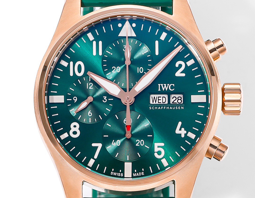 IWC Pilots Series IW388110 Men Watch AP5 Upgrade Fluororubber Strap 46H Power Reserve