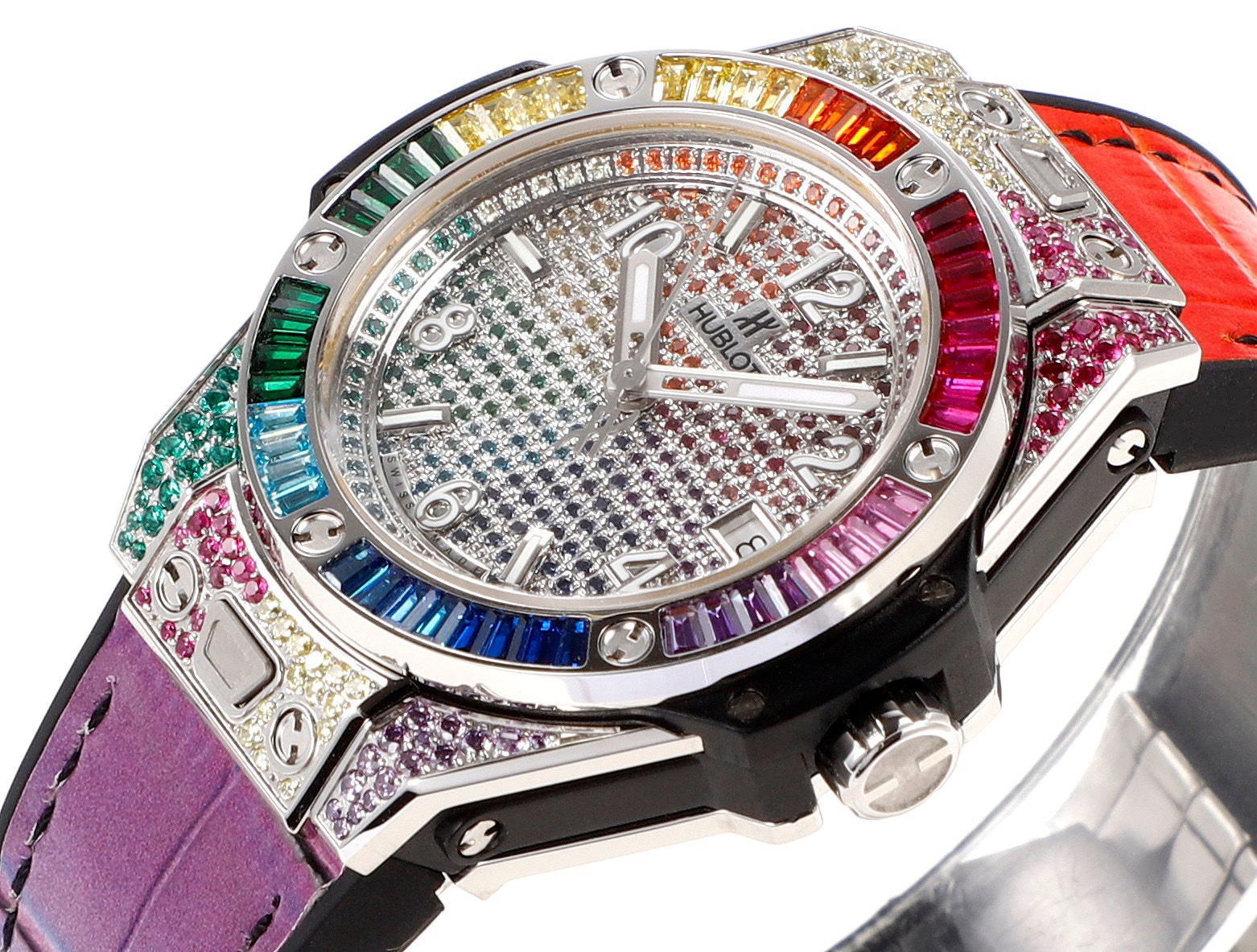 Hublot Big Bang One Click Rainbow Gemstone 39mm Automatic Ladies Watch