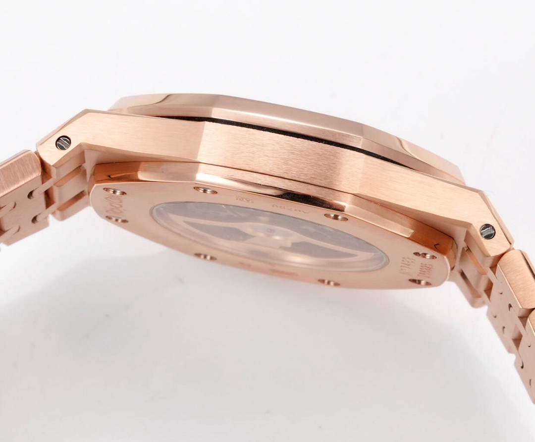 Audemars Piguet Royal Oak Skeleton Frosted Gold Rainbow Bezel AP2 Version