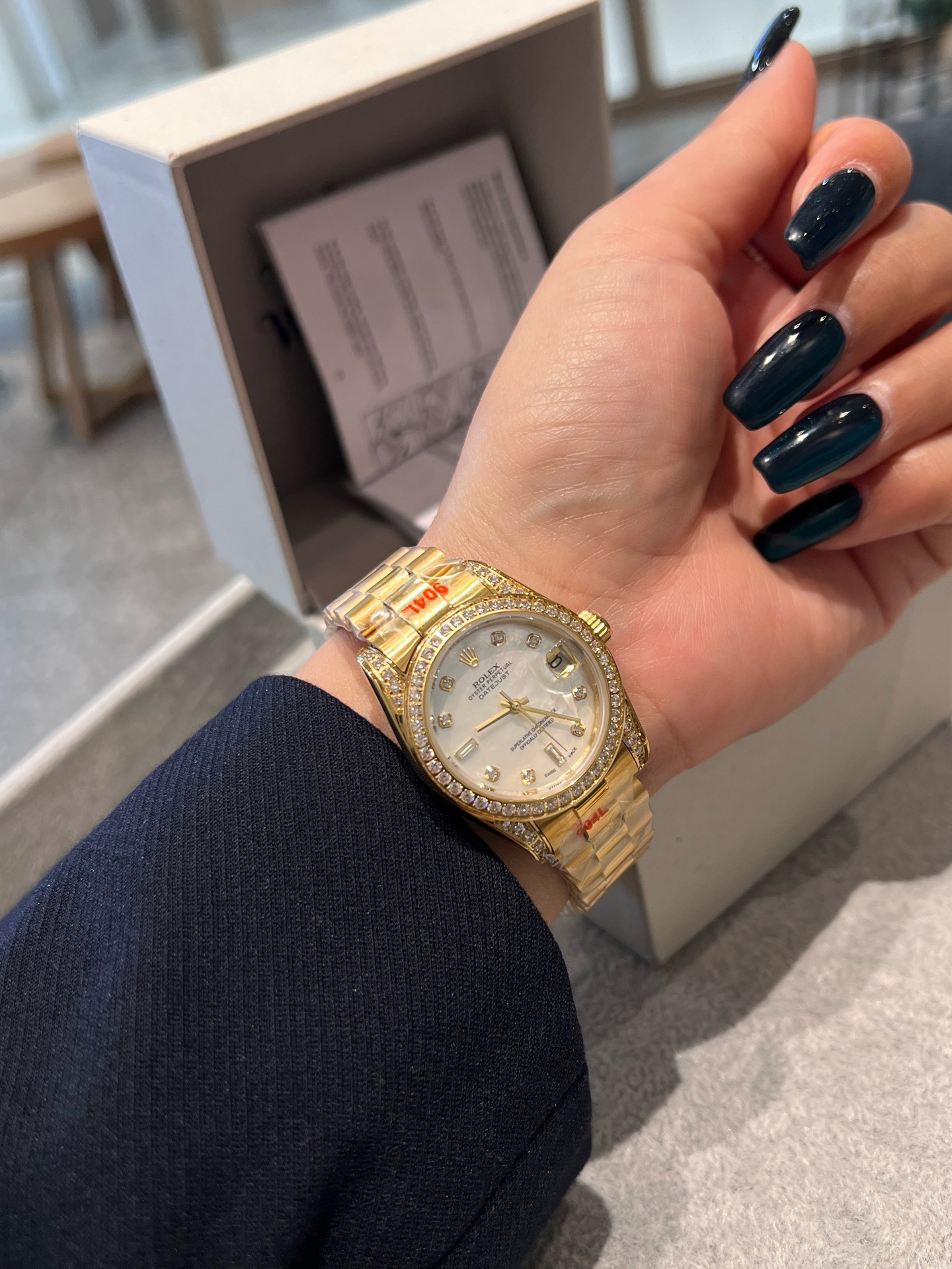 Rolex Datejust 31mm Women Watch, Hand-set Crystals Solid Steel Band Luxury Dress Watch