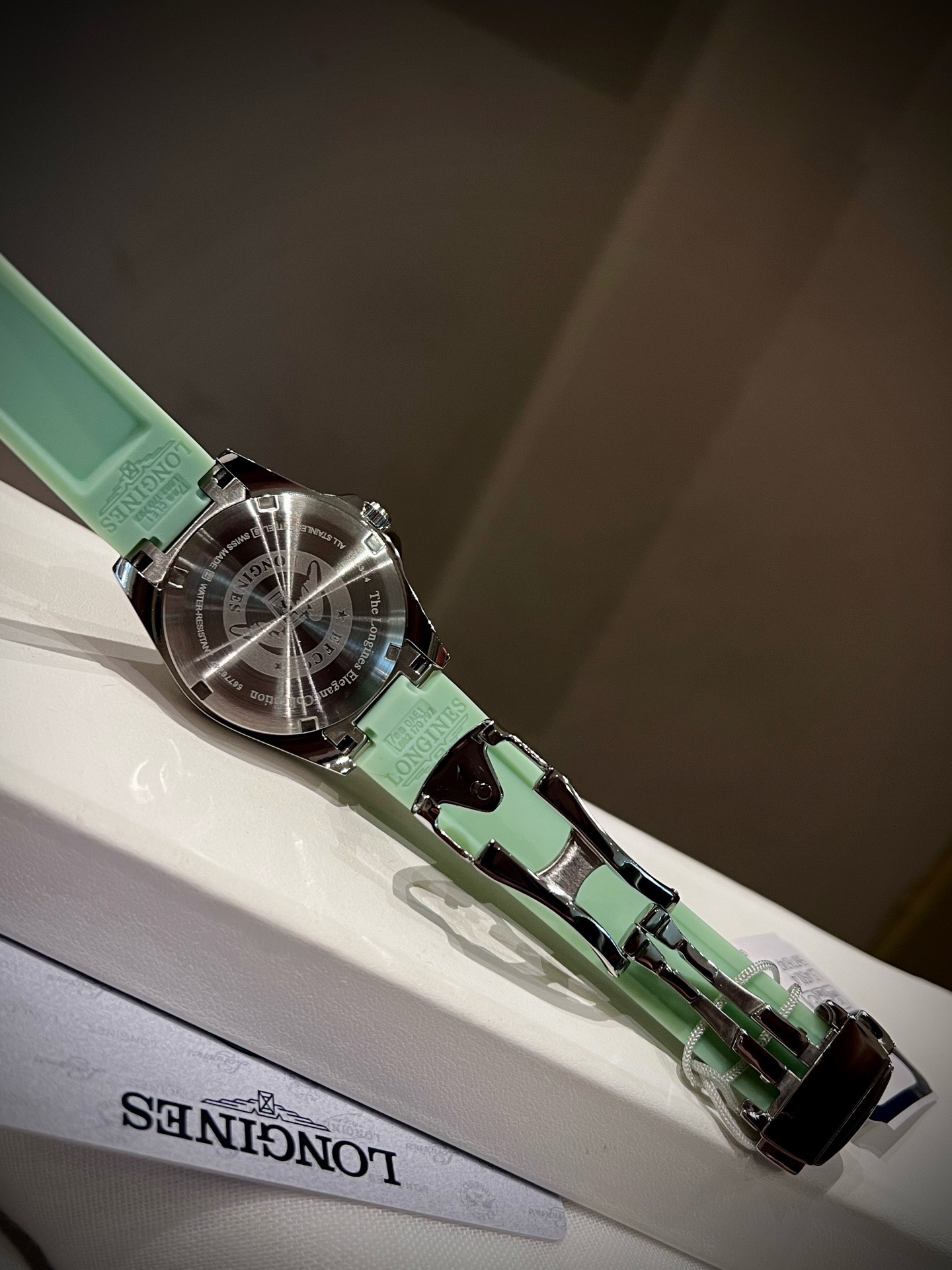Longines Conquest 34mm Ladies Wristwatch Rubber Band With Luminous Dial