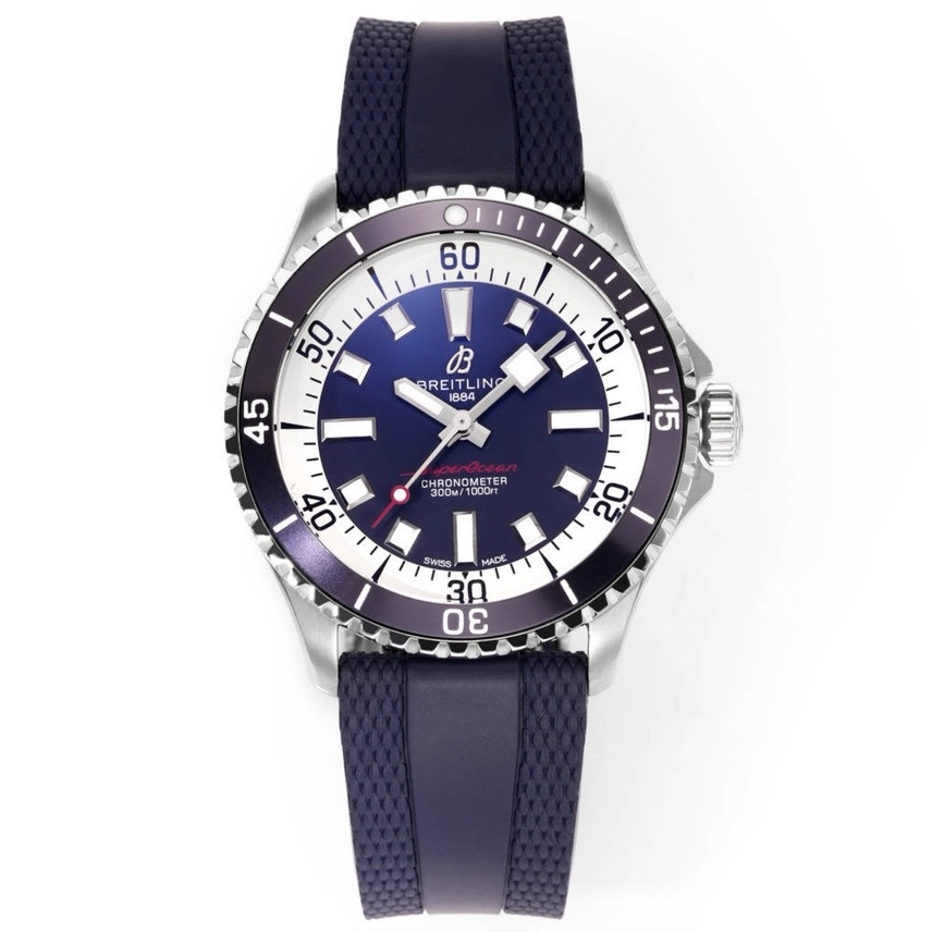 BREITLING Superocean 42mm Dive Watch, GR Factory Version Luminous Dial Ceramic Bezel Rubber Strap Multiple Colors