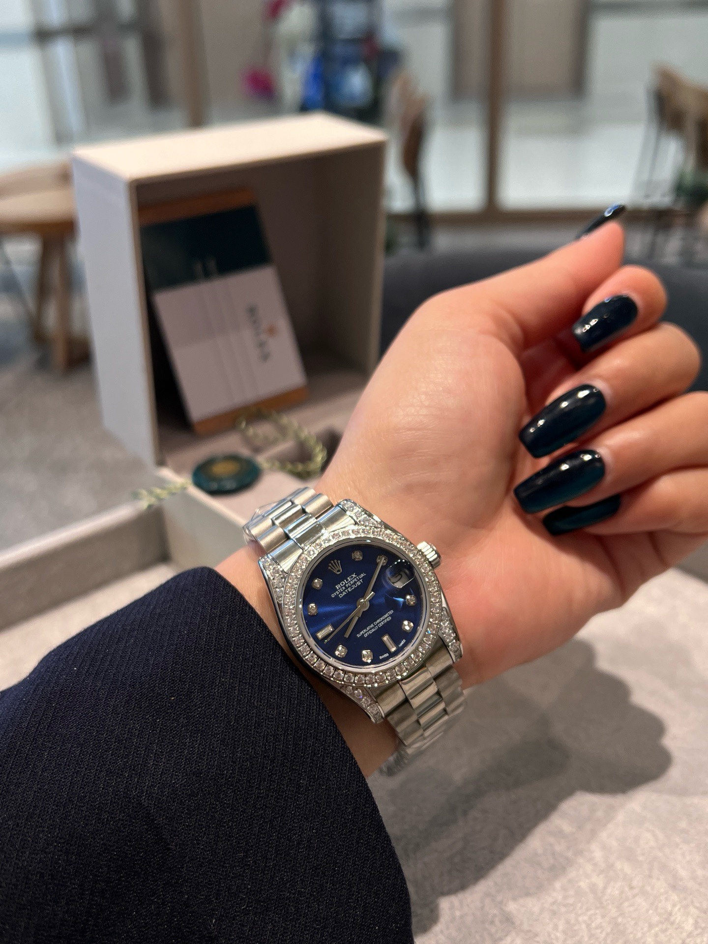Rolex Datejust 31mm Women Watch, Hand-set Crystals Solid Steel Band Luxury Dress Watch