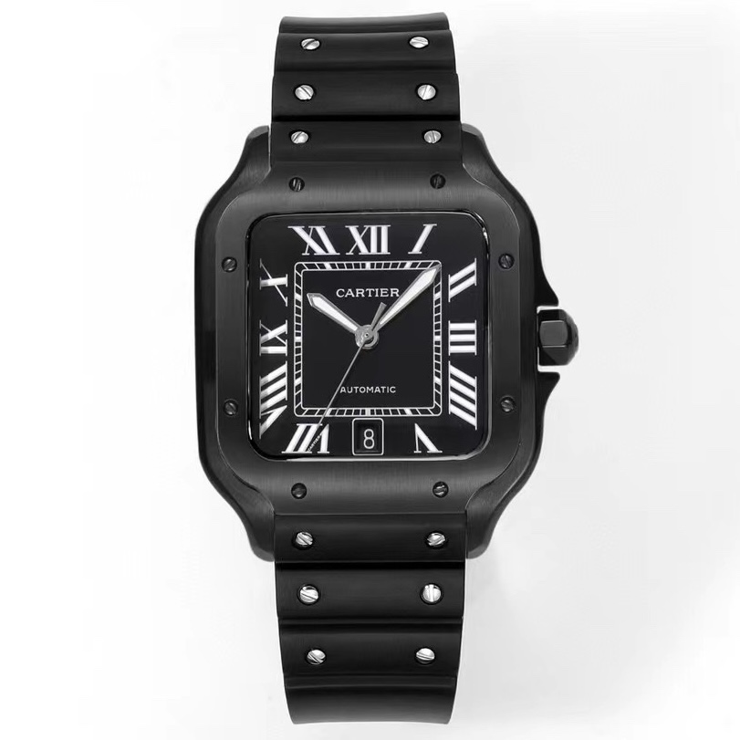 Cartier Santos Rubber Strap | THB Factory 39.8mm Automatic Watch