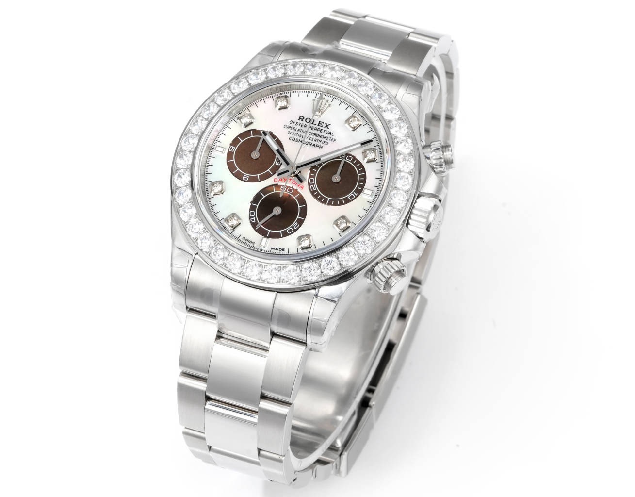 Rolex Cosmograph Daytona 40mm N+ Factory V2 Weighted Baguette Bezel Automatic Watch