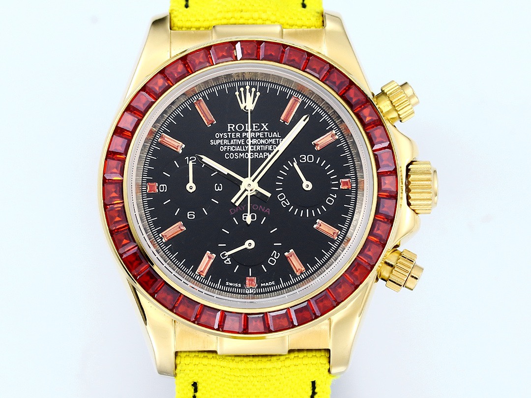 Rolex Cosmograph Daytona Super Clone Watch | Pumpkin Ruby Bezel, 43mm