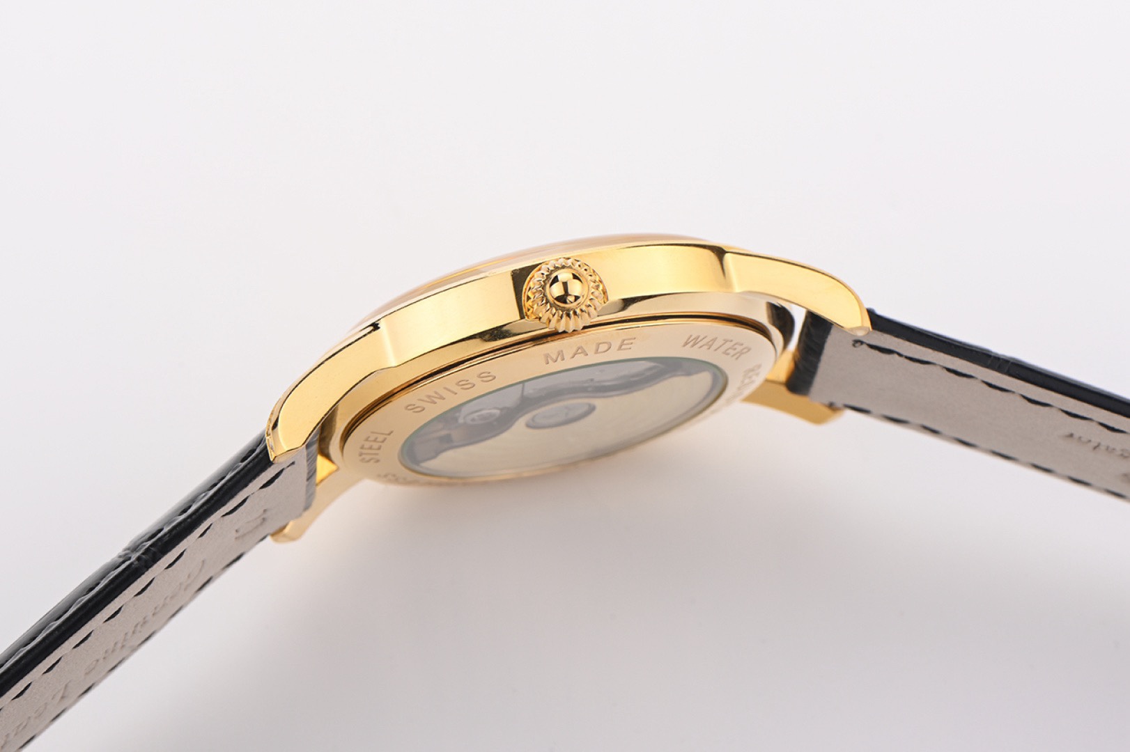 OMEGA Observatory Co‑Axial Master Chronometer Watch | Diamond Bezel, Genuine Leather Strap