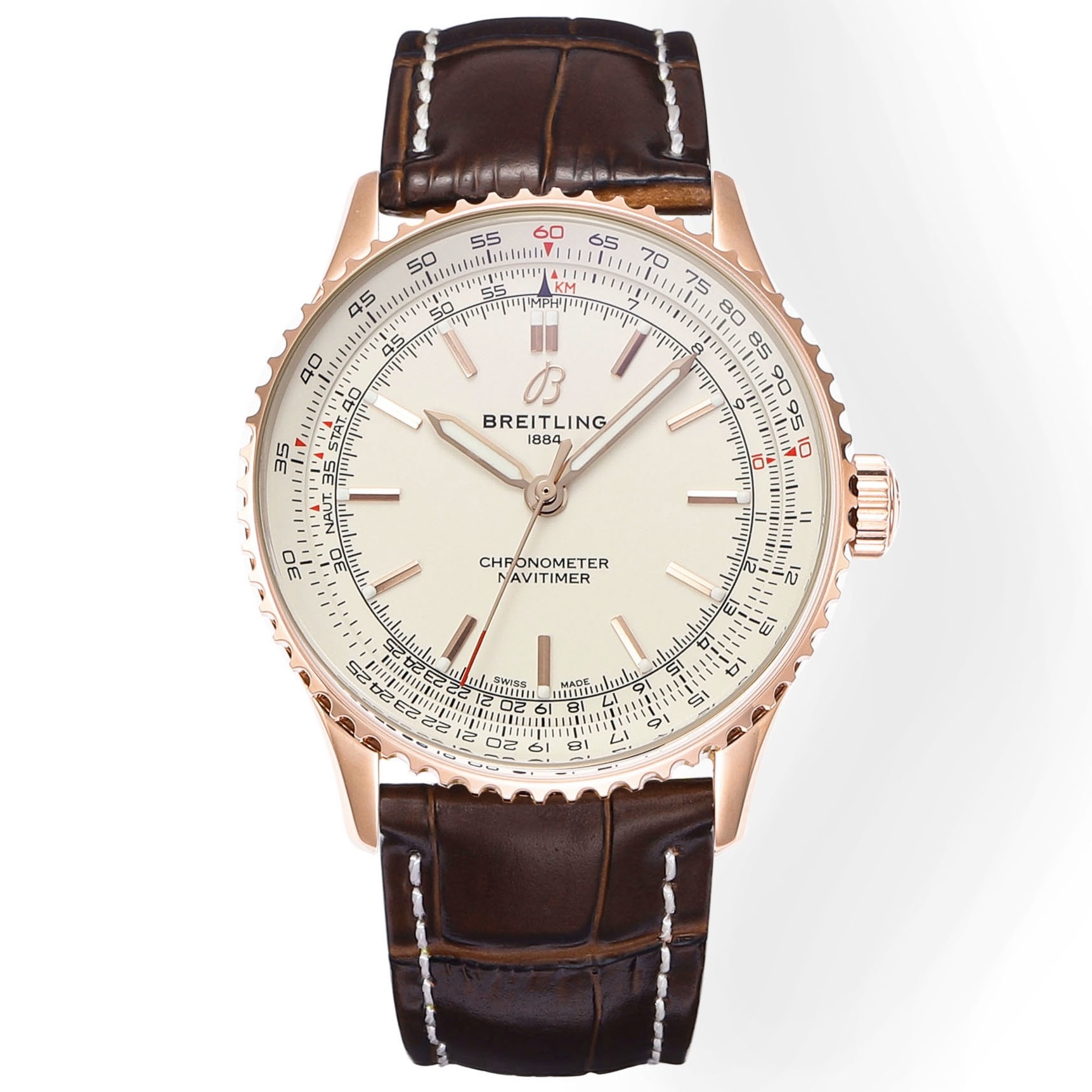 BREITLING Navitimer 1 Pilot Watch 41mm, TW Factory Seagull 2824 Automatic Leather Strap