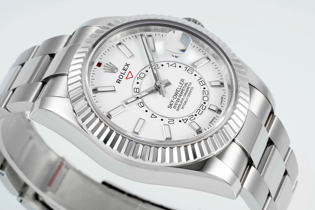 Rolex Sky‑Dweller Watch 42mm 904L Steel 9002 Automatic Movement Ring Command Bezel