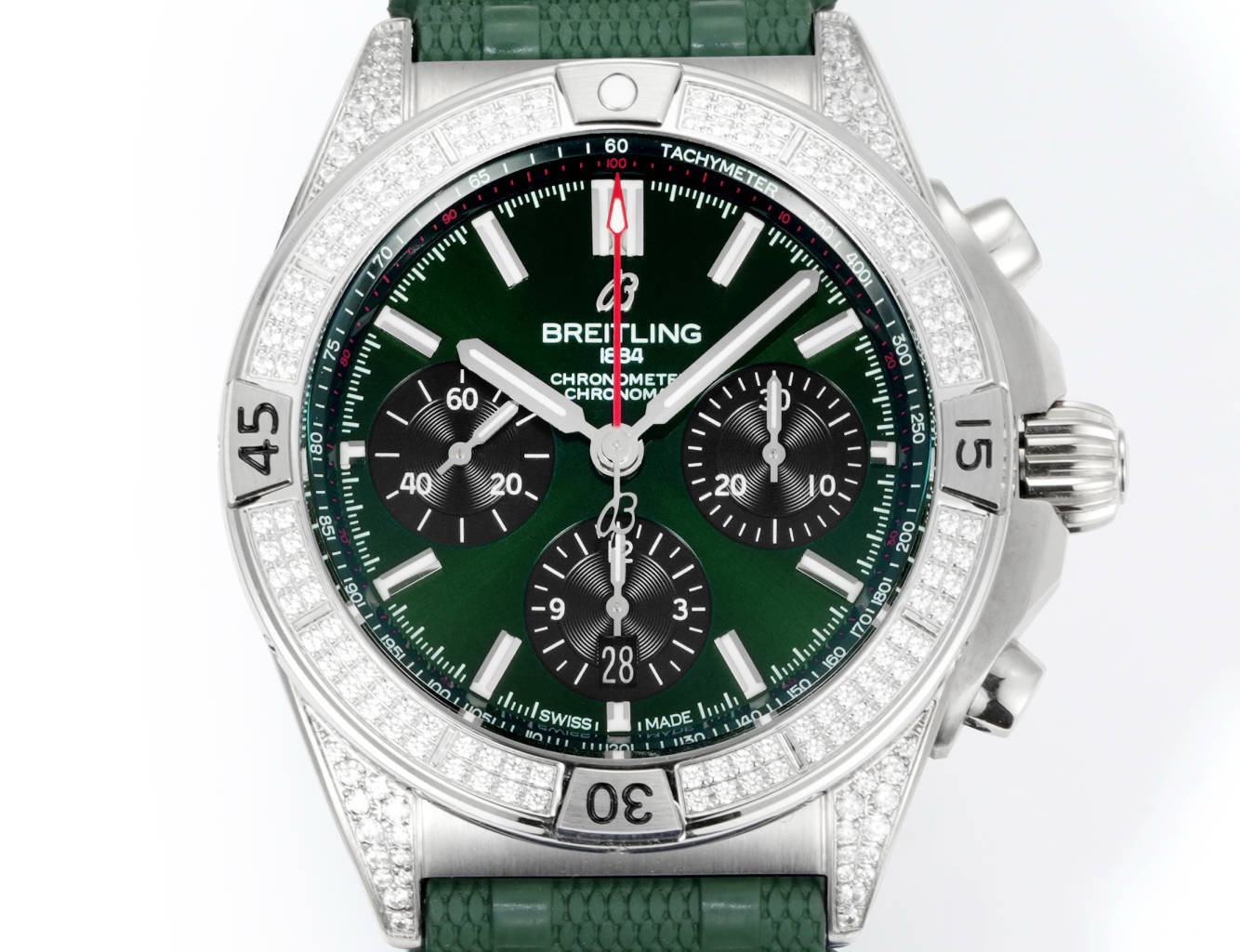 Breitling Chronomat Super Clone Watch | B01 Automatic Chronograph Movement, Diamond Bezel, 42mm