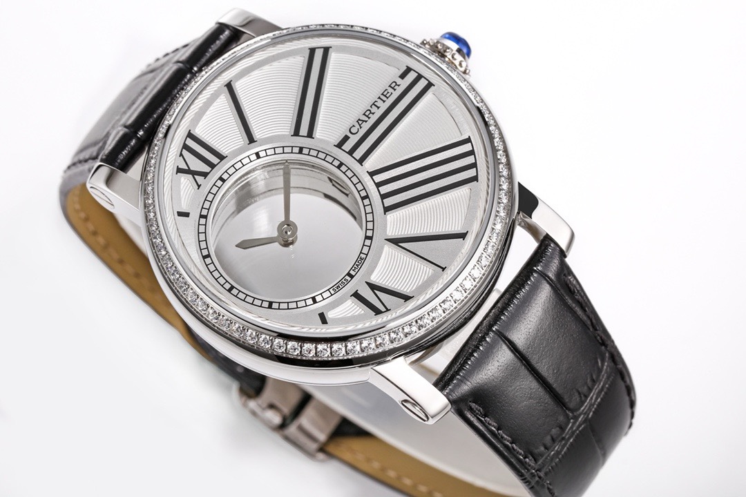 Cartier Rotonde de Cartier Mysterious Watch, Floating Hands Design, 42.5mm, MC 9981 Manual & Automatic Integrated Movement