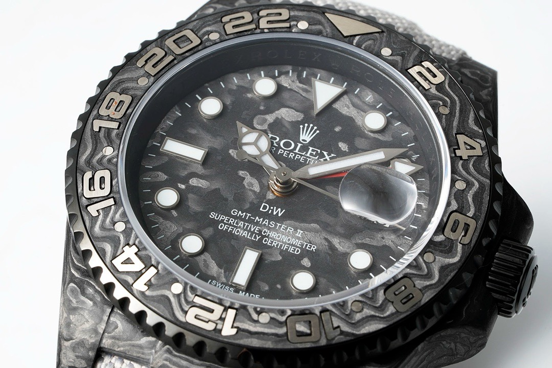 Rolex GMT-Master II Carbon Watch | Cal.3186 Automatic Movement, Forged Carbon Case