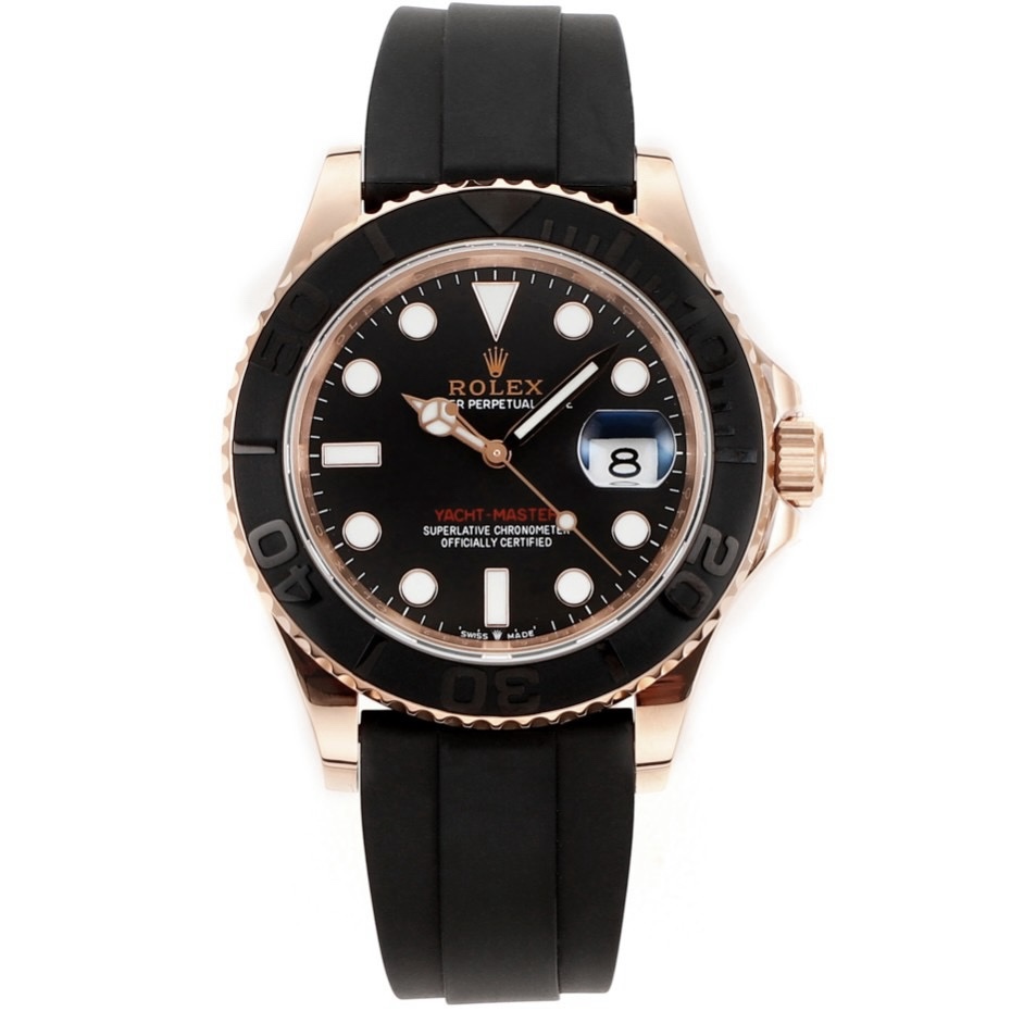 Rolex MS Factory Yacht‑Master 42mm 904L Steel 3235 Blue Hairspring Automatic Watch Oysterflex Rubber Strap