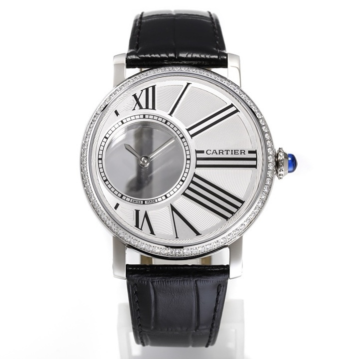 Cartier Rotonde de Cartier Mysterious Watch, Floating Hands Design, 42.5mm, MC 9981 Manual & Automatic Integrated Movement