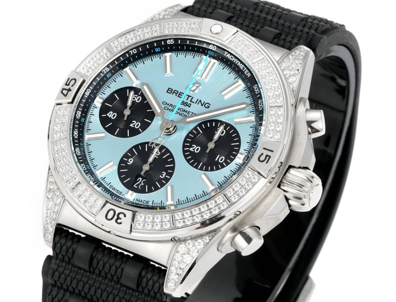 Breitling Chronomat Super Clone Watch | B01 Automatic Chronograph Movement, Diamond Bezel, 42mm