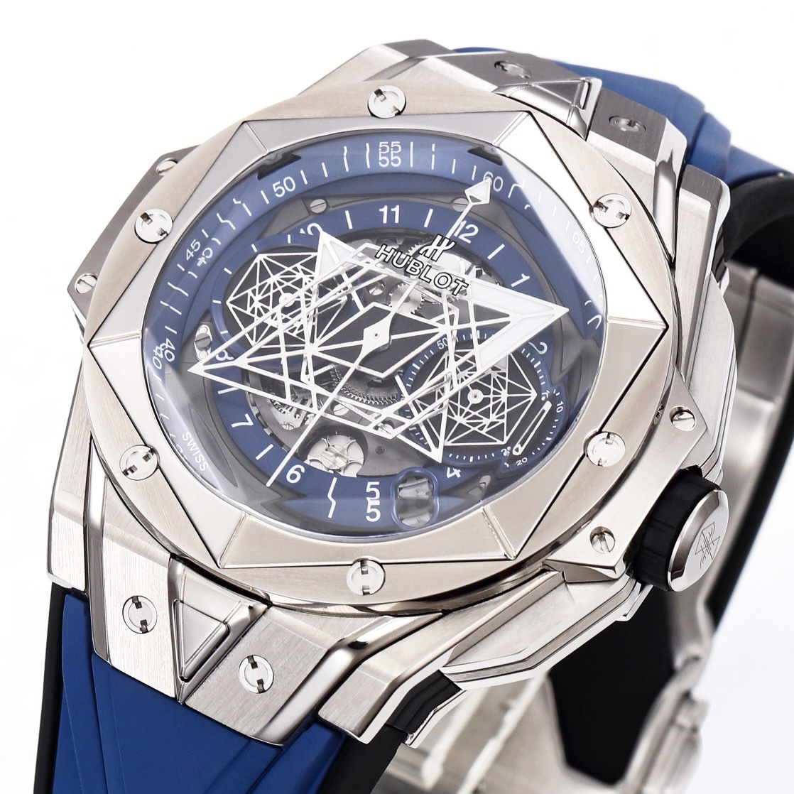 HUBLOT Big Bang Sang Bleu II Watch | BBF Super Clone Titanium Automatic Chronograph Wristwatch