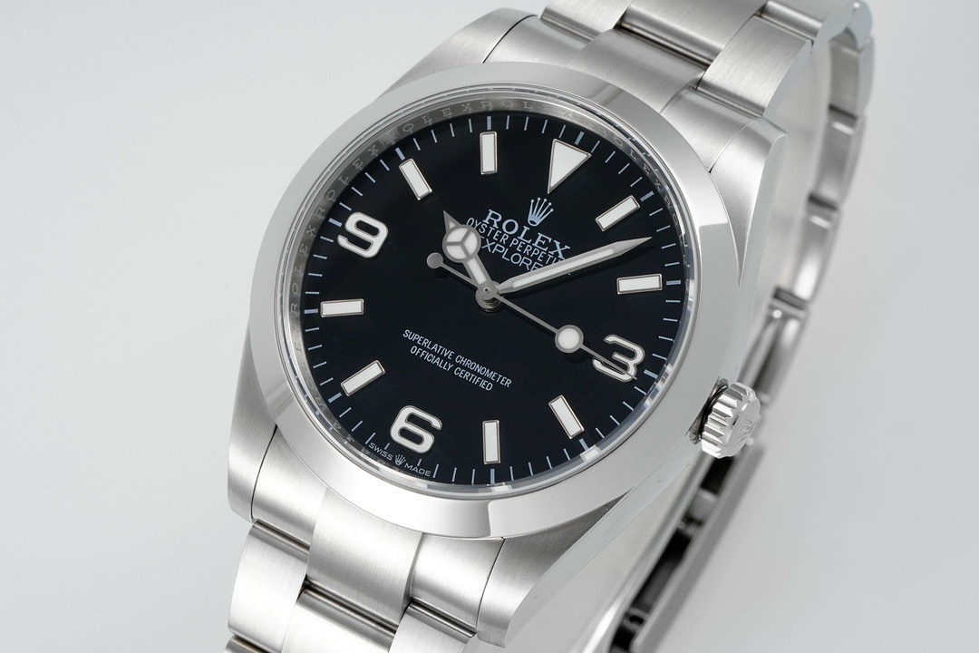 Rolex Explorer 214270 40mm Black Dial Blue Lume – EWE 3230 Movement