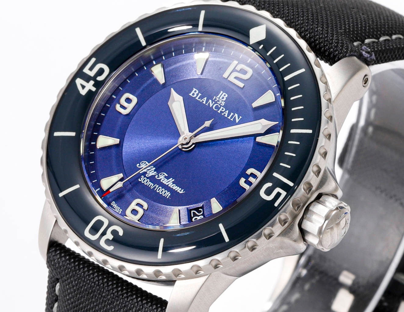 Blancpain Fifty Fathoms 45mm Automatic Diver Watch | Canvas Strap