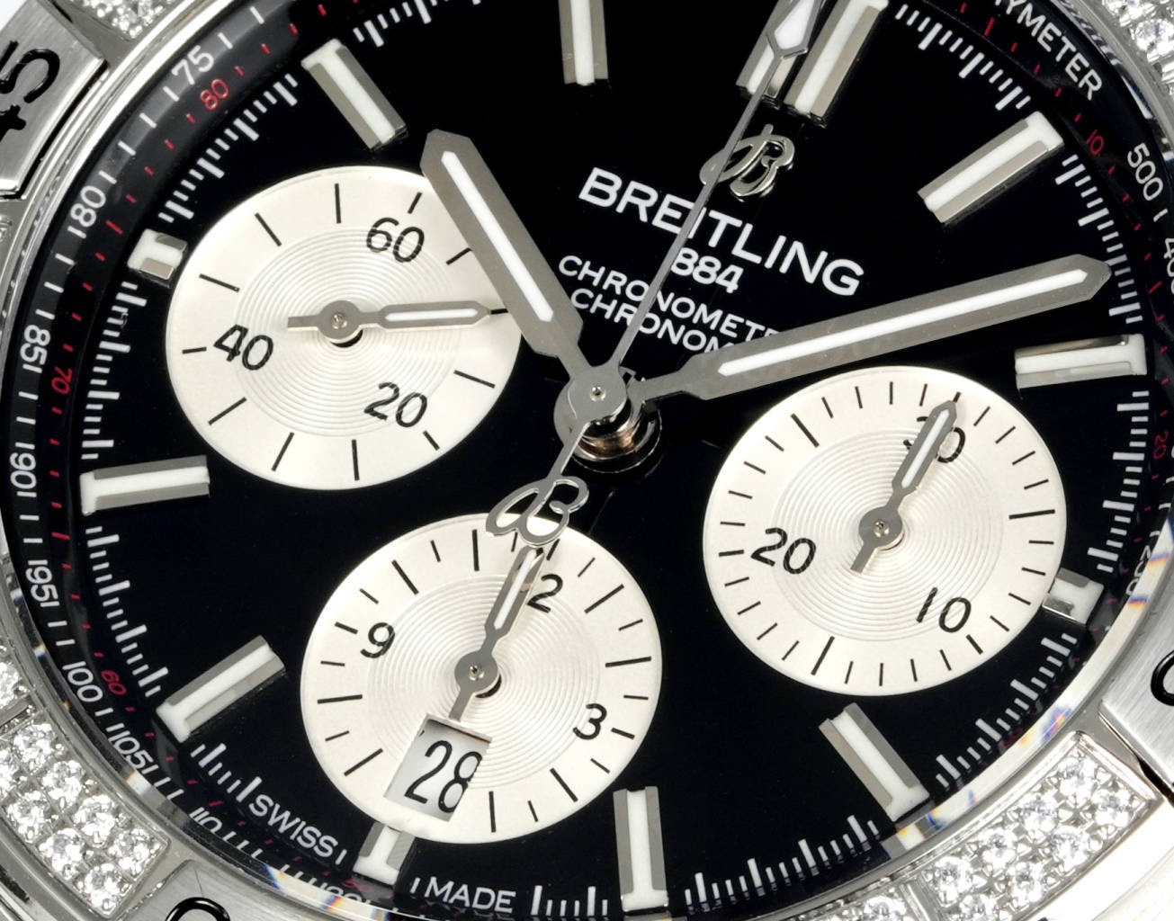 Breitling Chronomat Super Clone Watch | B01 Automatic Chronograph Movement, Diamond Bezel, 42mm