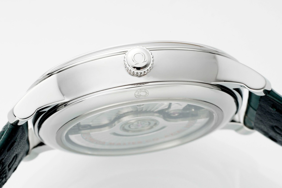 Omega De Ville Power‑Reserve Automatic Mechanical Watch, Genuine Calfskin Leather Strap