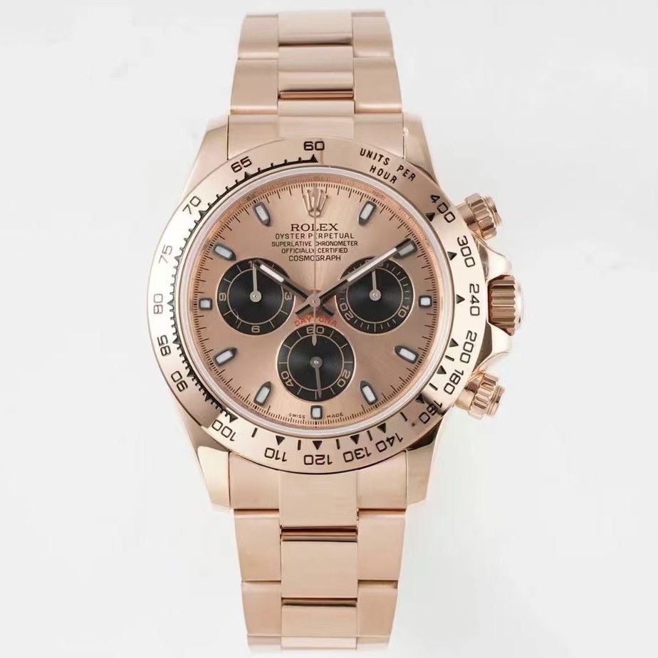 Rolex Cosmograph Daytona Chronograph Watch 40mm 904L Steel Ceramic Bezel Custom 7750 Movement